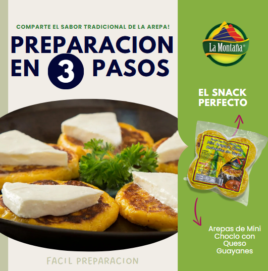 Arepa de Mini Choclo La Montana con Queso Guyanes